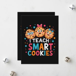 Cartes Pour Fêtes Annuelles J'enseigne aux cookies intelligents professeur de