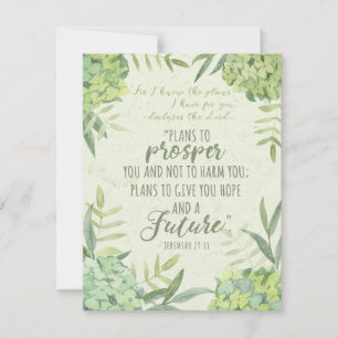 Cartes Pour Fêtes Annuelles Jérémie 29:11