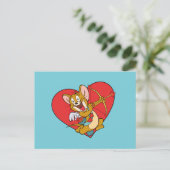 Cartes Pour Fêtes Annuelles Jerry Mouse habillée en Valentine Cupide (Debout devant)