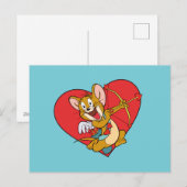 Cartes Pour Fêtes Annuelles Jerry Mouse habillée en Valentine Cupide (Devant / Derrière)