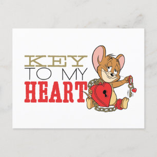 Cartes Pour Fêtes Annuelles Jerry Mouse "Key To My Heart" Valentine