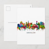 Cartes Pour Fêtes Annuelles Jérusalem Israel Skyline (Devant / Derrière)