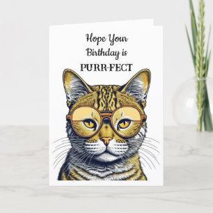 Cartes Pour Fêtes Annuelles J'espère que votre anniversaire est Purr-fect
