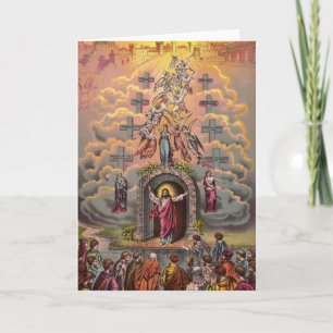 Cartes Pour Fêtes Annuelles Jésus à la porte du Ciel