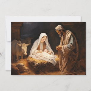 Cartes Pour Fêtes Annuelles Jésus bébé de la Nativité Noël chrétien joyeux