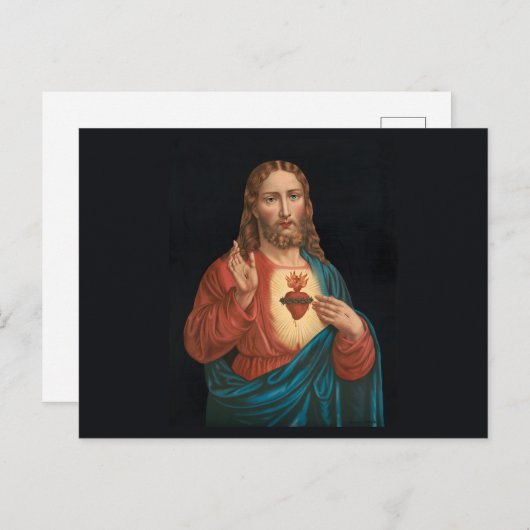 Cartes Pour Fêtes Annuelles Jésus Christ (Devant / Derrière)