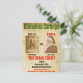 Cartes Pour Fêtes Annuelles Jésus contre Père Noël (Debout devant)