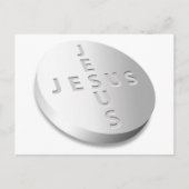 Cartes Pour Fêtes Annuelles Jesus Cures Pill - Foi Religieuse Chrétienne Prier (Devant)