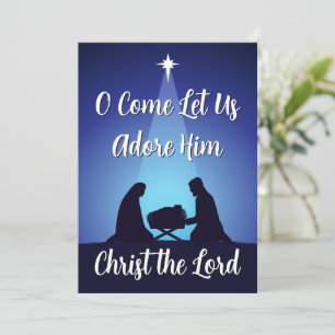 Cartes Pour Fêtes Annuelles Jésus dans la crèche Scène de Noël religieuse de l