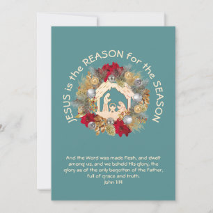 Cartes Pour Fêtes Annuelles JÉSUS DE Noël EST LA RAISON DE Christian