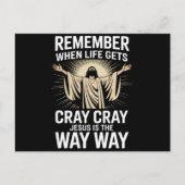 Cartes Pour Fêtes Annuelles Jésus Est La Façon Drôle De Noël Foi Religieuse (Devant)