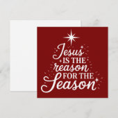 Cartes Pour Fêtes Annuelles Jésus est la raison de cette saison chrétienne (Devant / Derrière)