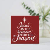 Cartes Pour Fêtes Annuelles Jésus est la raison de cette saison chrétienne (Debout devant)