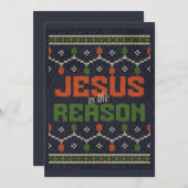 Cartes Pour Fêtes Annuelles Jésus est la Raison de la Fête de Noël (Devant / Derrière)