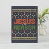 Cartes Pour Fêtes Annuelles Jésus est la Raison de la Fête de Noël (Debout devant)