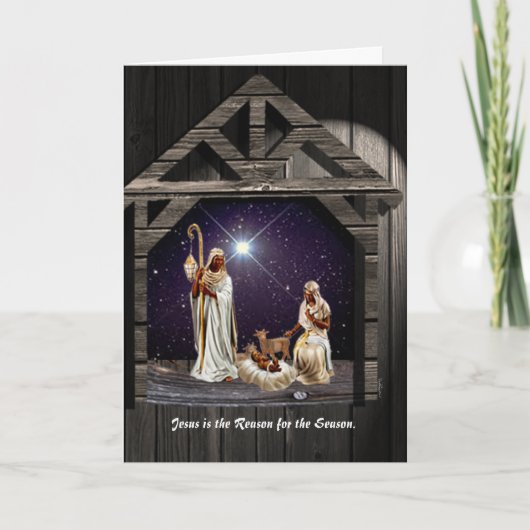 Cartes Pour Fêtes Annuelles Jésus est la raison de la saison. (Devant)