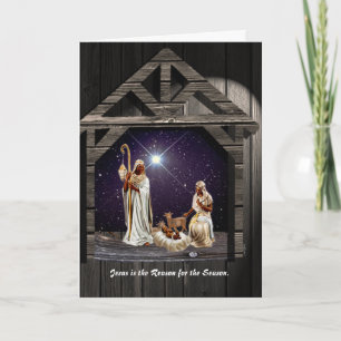 Cartes Pour Fêtes Annuelles Jésus est la raison de la saison.