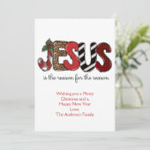 Cartes Pour Fêtes Annuelles Jésus est la raison de la saison Noël (Debout devant)
