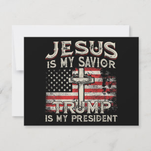 Cartes Pour Fêtes Annuelles Jésus Est Mon Sauveur Trump Est Mon Président Amér