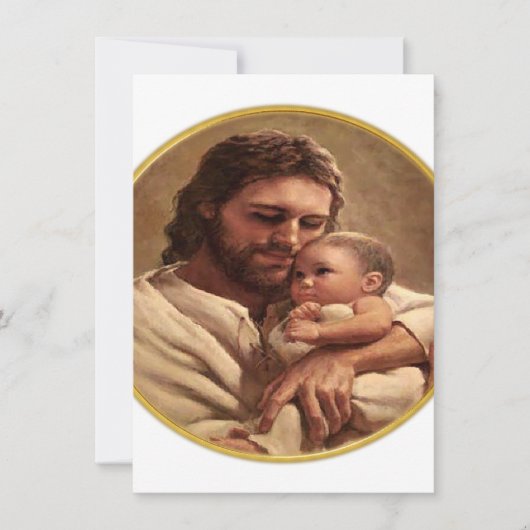 Cartes Pour Fêtes Annuelles Jésus et enfant (Devant)