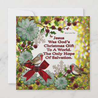 Cartes Pour Fêtes Annuelles Jésus Était le cadeau de Noël de Dieu