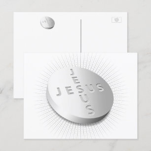 Cartes Pour Fêtes Annuelles Jésus guérit l'âme chrétienne Christ Dieu Foi Prie