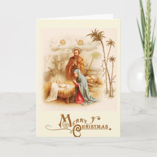 Cartes Pour Fêtes Annuelles Jésus, Mary, et Joseph (Devant)