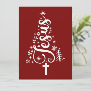 Cartes Pour Fêtes Annuelles Jésus Noël chrétien verset biblique Foi 