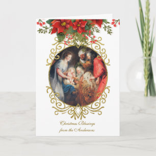 Cartes Pour Fêtes Annuelles Jésus religieux Vierge Marie Joseph Rubens
