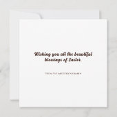 Cartes Pour Fêtes Annuelles Jésus sur une foi chrétienne croisée (Dos)