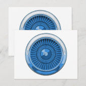 Cartes Pour Fêtes Annuelles Jet Engine (Devant / Derrière)