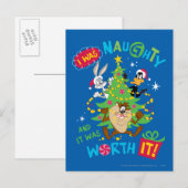 Cartes Pour Fêtes Annuelles J'Étais Naughty (Devant / Derrière)