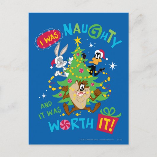 Cartes Pour Fêtes Annuelles J'Étais Naughty (Devant)