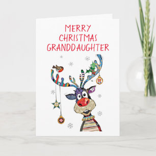 Cartes Pour Fêtes Annuelles * JETEZ NOËL* à notre * GRAND-FILLE* NOËL