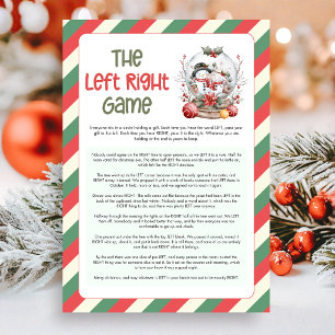 Cartes Pour Fêtes Annuelles Jeu amusant de Noël gauche droite