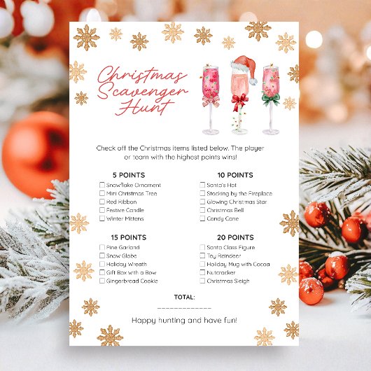 Cartes Pour Fêtes Annuelles Jeu de chasse au trésor de Noël