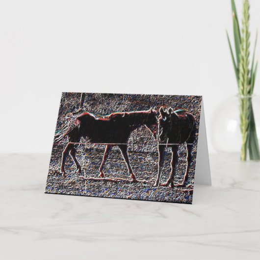 Cartes Pour Fêtes Annuelles Jeu de cheval (Devant)