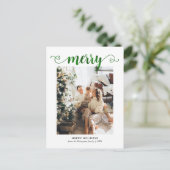 Cartes Pour Fêtes Annuelles Jeu de coeur moderne or Script Photo Noël (Debout devant)