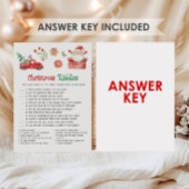 Cartes Pour Fêtes Annuelles Jeu de devinettes de Noël de Santa