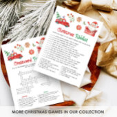 Cartes Pour Fêtes Annuelles Jeu de devinettes de Noël de Santa