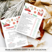 Cartes Pour Fêtes Annuelles Jeu de faits ou de fiction de Noël