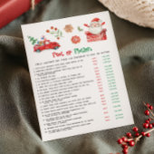 Cartes Pour Fêtes Annuelles Jeu de faits ou de fiction de Noël