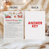 Cartes Pour Fêtes Annuelles Jeu de mémoire de Noël du Père Noël