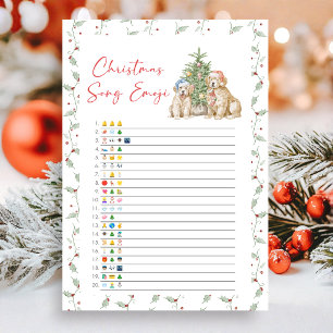 Cartes Pour Fêtes Annuelles Jeu de Noël Chanson Émoji Fête Amusant