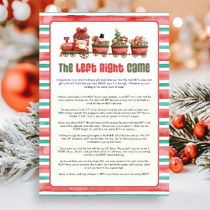 Cartes Pour Fêtes Annuelles Jeu de Noël gauche droite amusant pour la famille