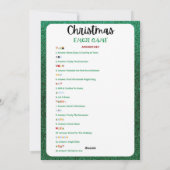 Cartes Pour Fêtes Annuelles Jeu de Noël imprimable | Jeu Emoji de Noël (Dos)