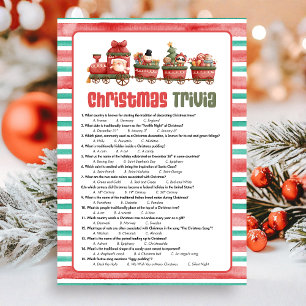 Cartes Pour Fêtes Annuelles Jeu de questions-réponses de Noël