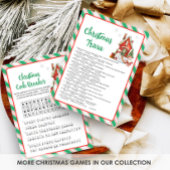 Cartes Pour Fêtes Annuelles Jeu de quiz de fête de Noël