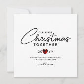 Cartes Pour Fêtes Annuelles Jeu de script moderne Premier Noël (Devant)