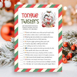 Cartes Pour Fêtes Annuelles Jeu de virelangues de Noël